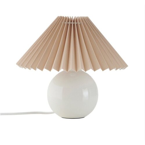 Ellos Home Bež/kremno bela tekstilna namizna svetilka (vi&scaron;ina 22 cm) Mimmi &ndash; Cene