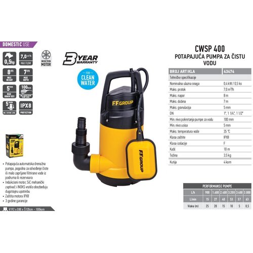 FF_Group FF EA POTAP.PUMPA CWSP 400 Cene