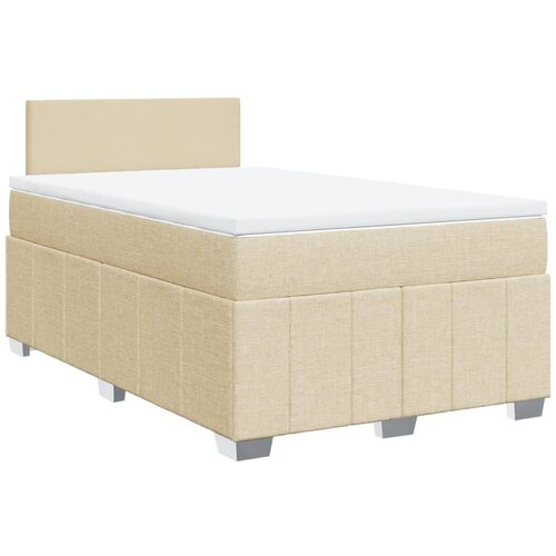 vidaXL Krevet box spring s madracem krem 120 x 190 cm od tkanine Cijene
