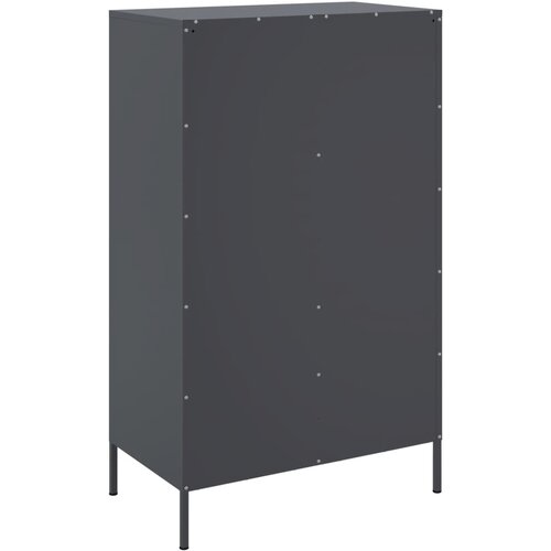  Visoka komoda antracit 67 x 39 x 113 cm čelična Slike