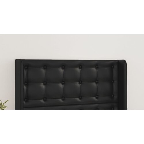  Uzglavlje s ušima crno 103x16x118/128 cm od umjetne kože Cene