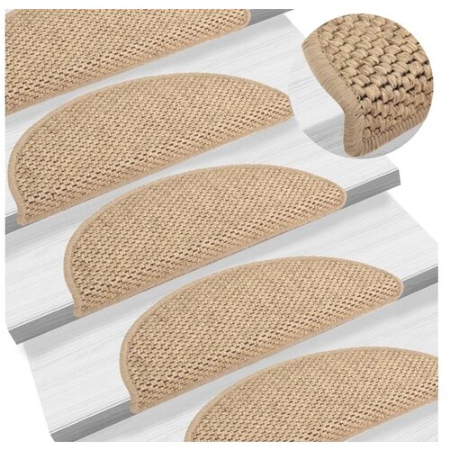  Samolepilne preproge za stopnice sisal 15 kosov 56x20 cm pesek Cene