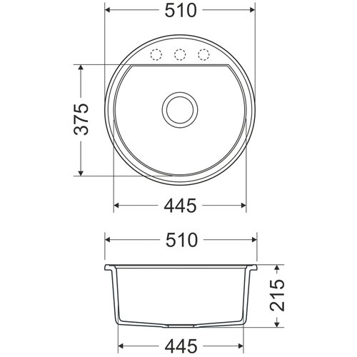 GL sudopera torino 1K crna fi510/215 mm Slike