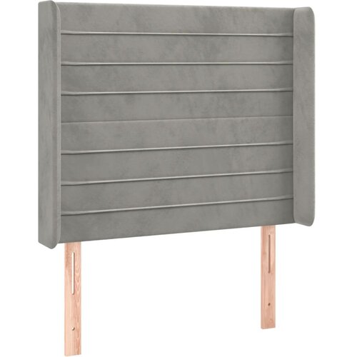  LED uzglavlje svjetlosivo 103 x 16 x 118/128 cm bar&amp;scaron;unasto Slike