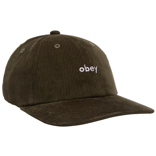 Obey Lowercase corduroy 6 panel str Zelena