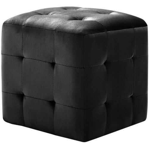  Noćni ormarići 2 kom crni 30 x 30 x 30 cm od bar&amp;scaron;unaste tkanine Slike