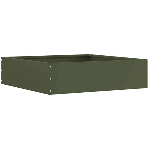 VidaXL Ograda oko Travnjaka Maslinovo zelena 50 x 50 x 13 cm Čelik Slike