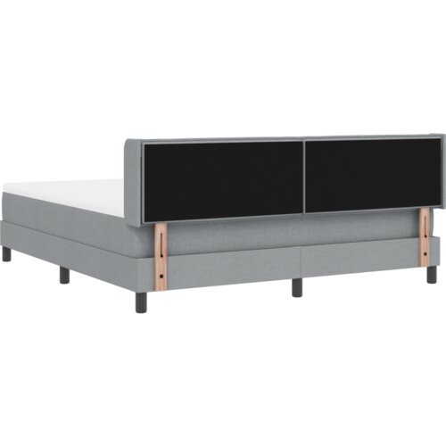  Krevet s podnicom s madracem svjetlosiva 180x200 cm tkanina Slike