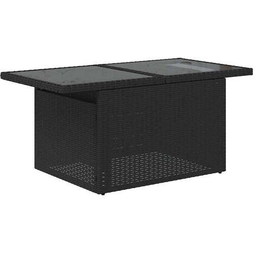VidaXL 7-dijelni set vrtnih sofa od poliratana s jastucima crni Slike