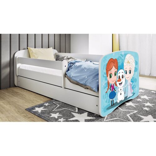  Drveni dječji krevet FROZEN s ladicom - 180x80 cm plavi Cene