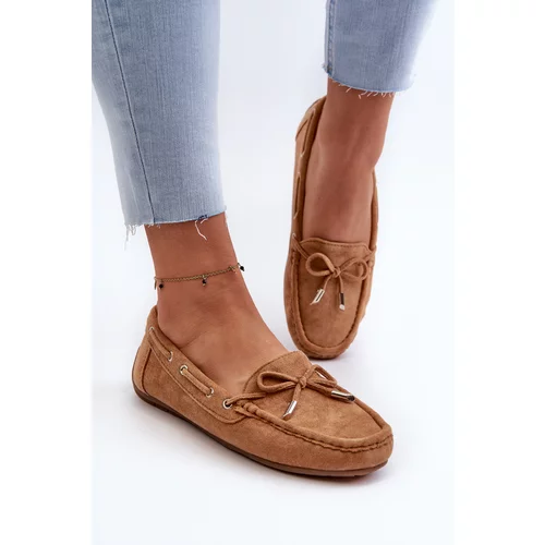 Kesi Women's suede loafers Camel Si Passione