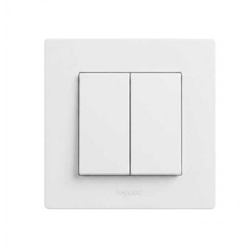 Legrand Dvostruki prekidač č. 5 sa okvirom NILOE STEP beli Cene