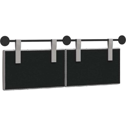  Držeće uzglavlje Zidne Oblačnosiva 150 x 55 x 7 cm tkanina - Siva boja oblaka 140 cm bez LED Slike