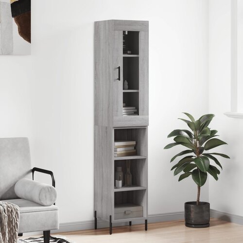  The Living Store Visoka omara siva sonoma 34,5x34x180 cm inženirski les - Visoka Omara, (21431013) Cene