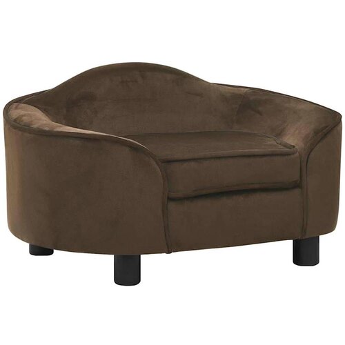 SOFA za pse smeđa 67 x 47 x 36 cm pli&amp;scaron;ana Slike
