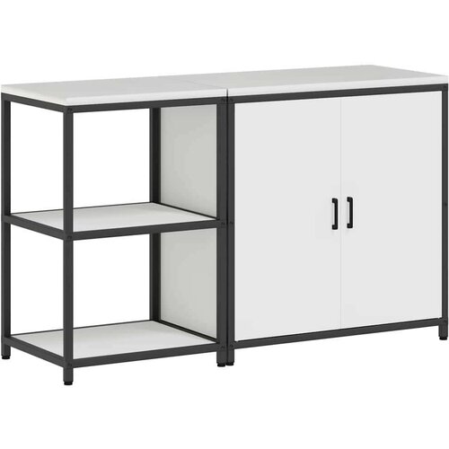 VidaXL kuhinjski set za pohranu 2 pcs bijela 150 x 50 x 92 cm Slike