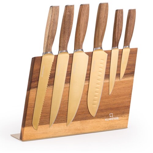 Klarstein kazuno, set noževa, 7 komada, magnetni blok, pvd, titan premaz Slike