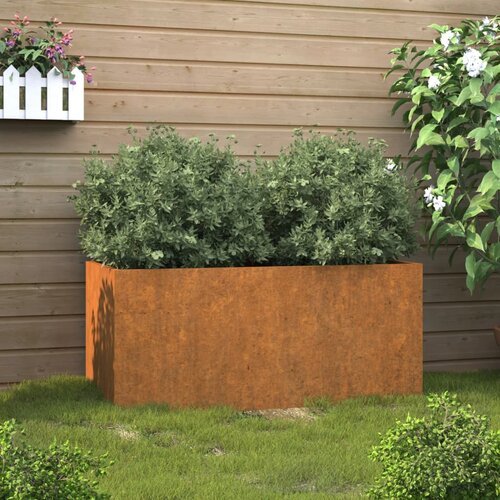 vidaXL Cvetlično korito zarjavelo 62x40x39 cm corten jeklo Cene