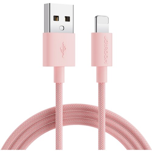Joyroom Pleten kabel za iPhoneUSB-A - Lightning, 2m, pastelno roza, (21831624) Cene