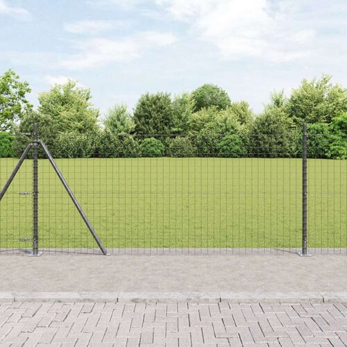  Stupovi za ograde Set od 26 Sivi Beton Metal 3.2 x 3.2 x 110 cm Slike