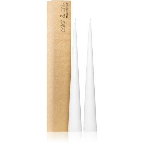 Ester &amp;amp; erik cone candles pure white (no. 31) ukrasna svijeća 2x37 cm Slike