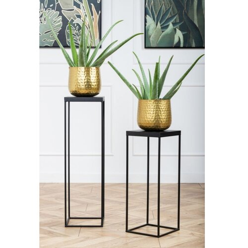  Stalak za cveće BASICLOFT 80x24 crni Slike