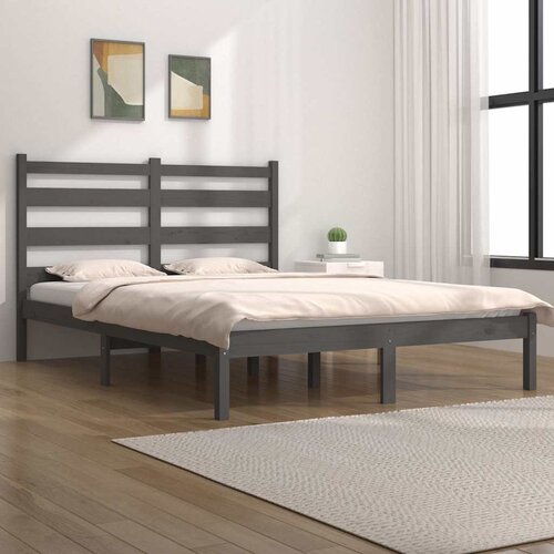  Okvir za krevet od masivne borovine sivi 200 x 200 cm Cijene
