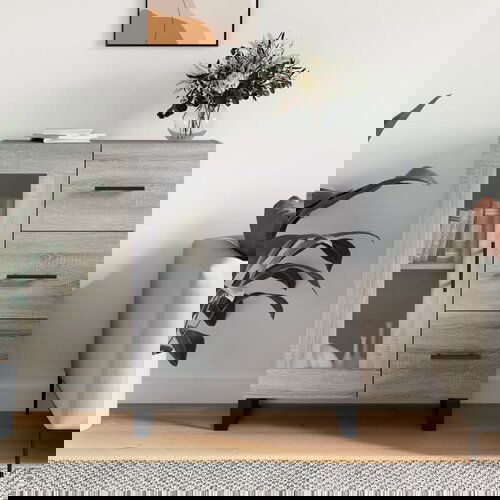 vidaXL Komoda siva sonoma 69,5x34x90 cm inženirski les Cene