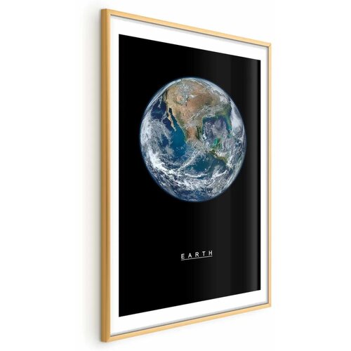  Plakat - Earth 29.7x42 Zlatni okvir s margom Cene