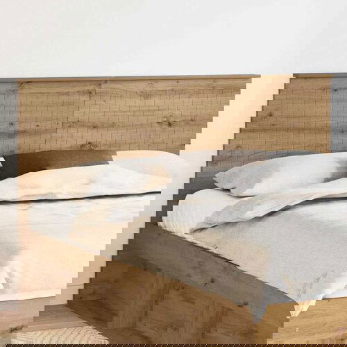 VidaXL Uzglavlje Umjetnički hrast 160 cm Konstruirano drvo Slike