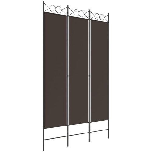  pregrada s 3 panela smeđa 120 x 200 cm od tkanine Slike