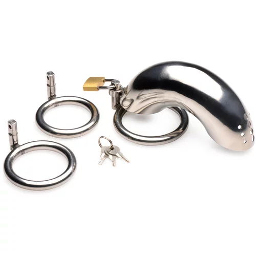 Master Series Stainless Steel Penis Cage with 3 Rings