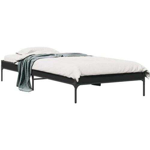  Okvir za krevet crni 100x200 cm konstruirano drvo i metal Cene