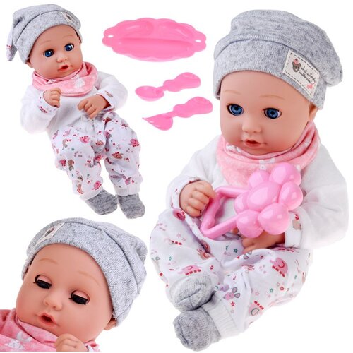  BOBAS lutka 32 cm s pomičnim očima + pribor za hranjenje ZA5833 Slike