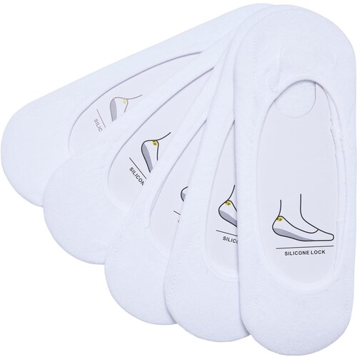 Urban Classics Accessoires Invisible Socks 5-Pack White Slike