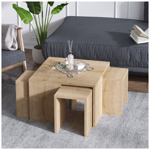 Hanah home Ortanca - Sapphire Oak klubska mizica, (20864174) Cene