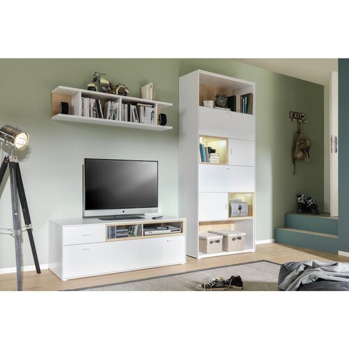 Hom`in TV-ELEMENT bela, barve hrasta Slike
