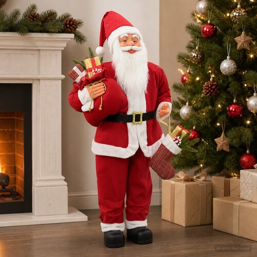  Figura Djed Božićnjak Crvena 110 cm Poliester Cene