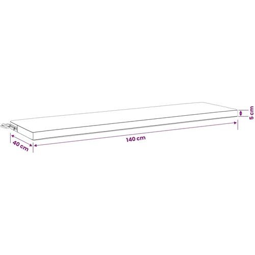  Jastučić za klupu SOEST 100% poliester Siva 140 x 40 x 5 cm - Siva 140 x 40 x 5 cm Poliester Cijene