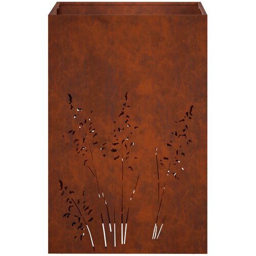  Vrtna saksija Rđa 50 x 50 x 75 cm Otporni čelik Slike