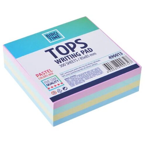 x Tops, kocka, pastelne boje miks, 85 x 85mm, 300 lista ( 490013 ) Slike