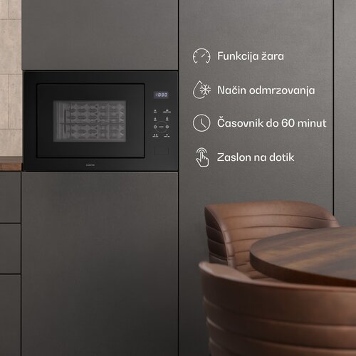 Klarstein velaire vgradna mikrovalovna pečica z žarom | žar 1200 w | mikrovalovna pečica 850 w | 60 cm Cene