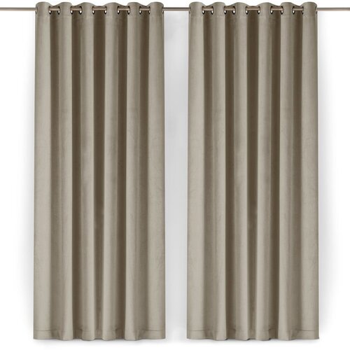 Filumi Bež žametna zavesa za delno zatemnitev 140x175 cm Velto &amp;ndash; Slike