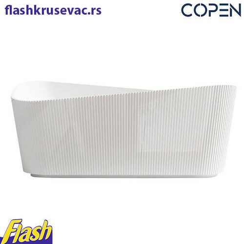 Copen Samostojeća kada - Copen BRIGITTE - 170x75x55cm sjajna bela Cene