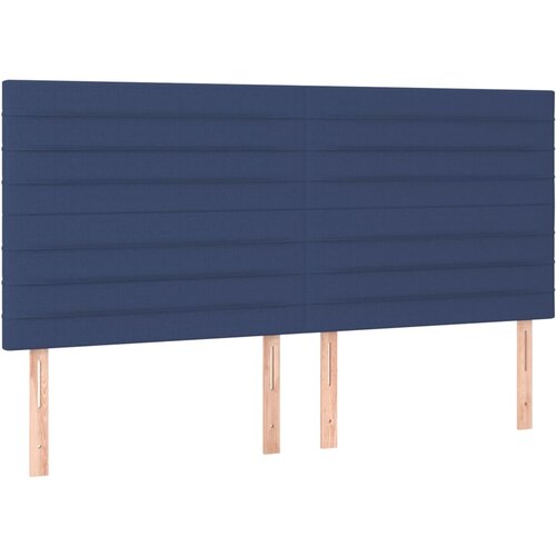 Maison Chic Posteljno vzglavje - Vzglavna omarica 4 kosa moder 80x5x78/88 cm blago, (22077057) Cene