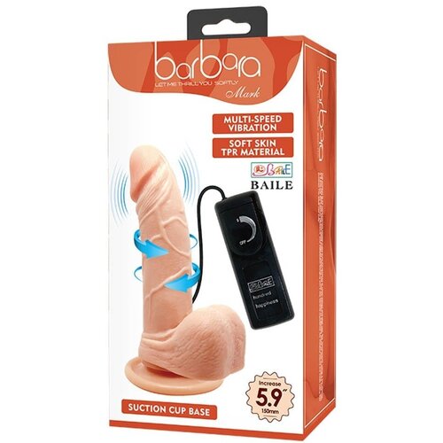  Barbara Mark - realistično vrtljiv vibrator - 15cm (naravno) Cene