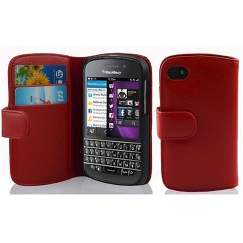 Cadorabo Ohi&scaron;je, združljivo z Blackberry Q10 v rdeče sladkorno jabolko - Za&scaron;čitni ovitek iz teksturiranega umetnega usnja in žep za kartice, (20558666) Cene