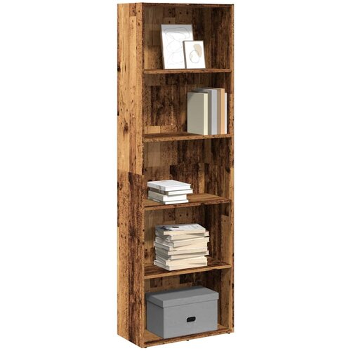  Regal za knjige boja starog drva 60x30x189 cm konstruirano drvo Cijene