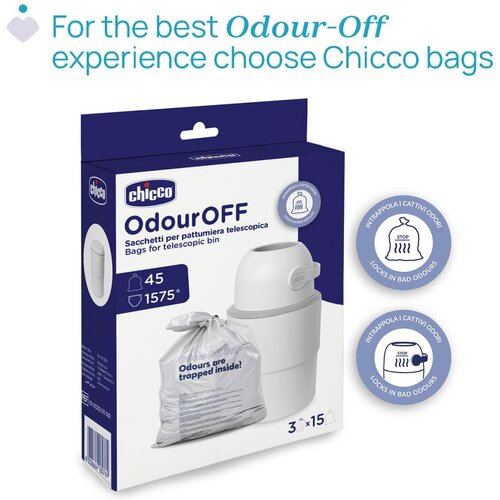 Chicco ko&amp;scaron; za plenice Odour off teleskopski 12252200000 Slike
