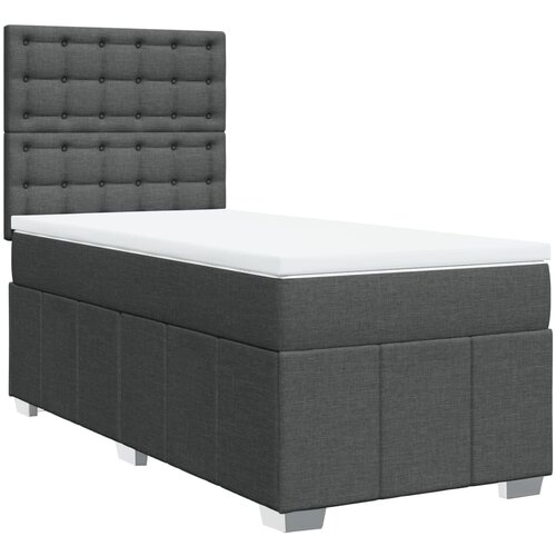 Maison Chic Box spring postelja - Vzmetna postelja z vzmetnico temno siva 100x200 cm blago SL17661, (21894519) Cene